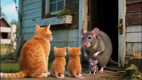 The kittens saved an injured mouse and sent it home the next day😺🐭