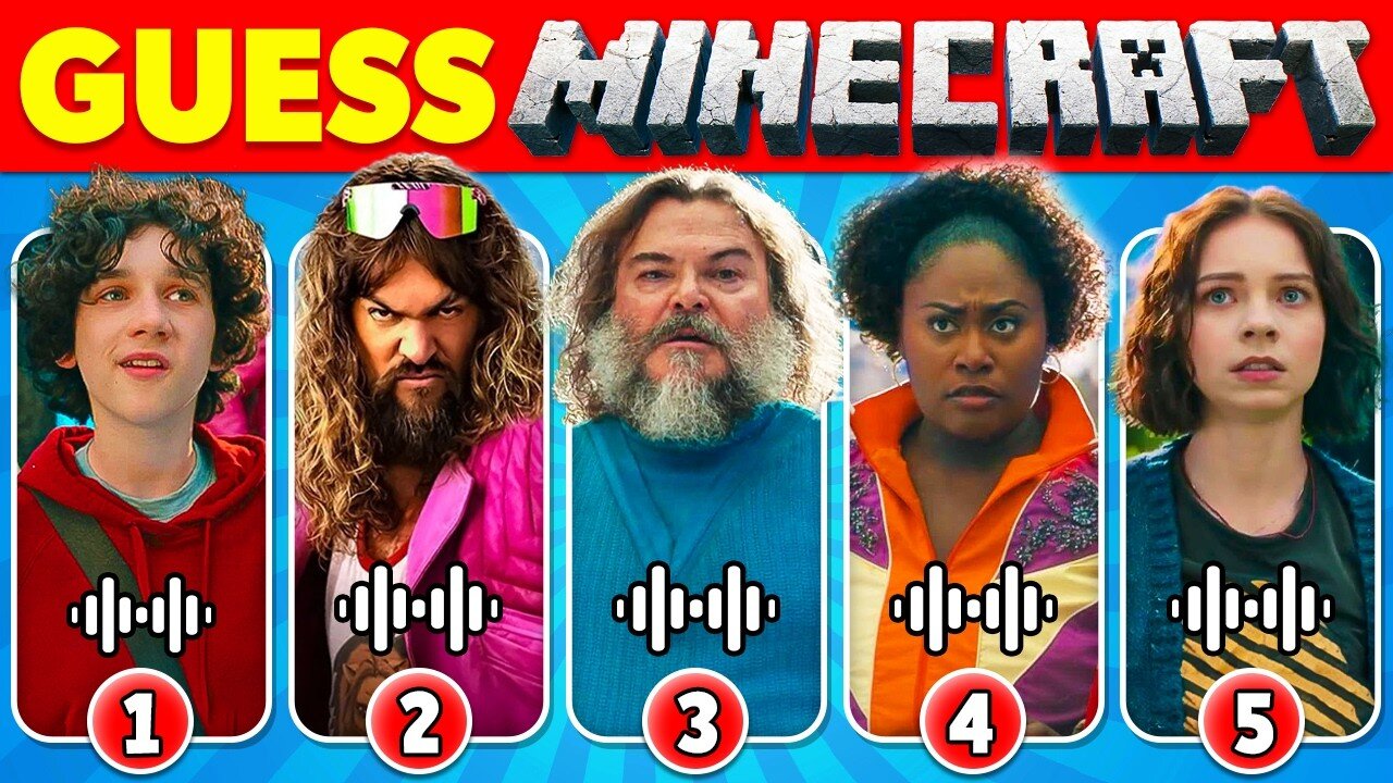 Guess the Minecraft Movie Characters by Voice & Emoji 🎬🔥 Minecraft Movie Quiz ~ Steve, Garbage Man