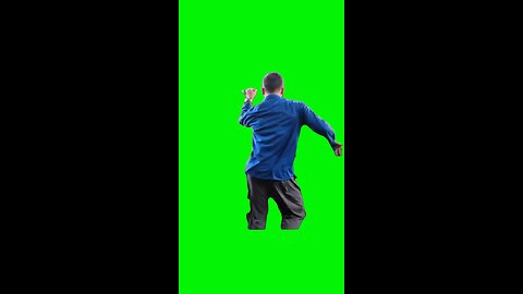Blue Shirt Guy Dancing Salsa | Green Screen