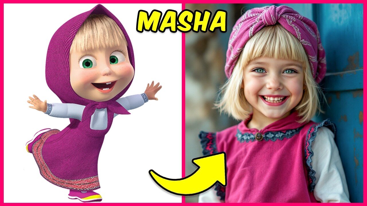 Masha and the Bear in REAL LIFE 🐻 + Guess Masha and the Bear Characters by Their Voice 🔊😍👧