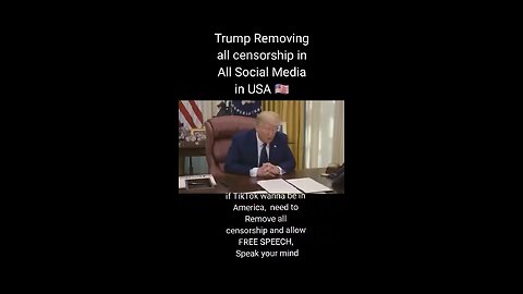 Trump Removing All Censoring From Social Media Platforms In The U.S.