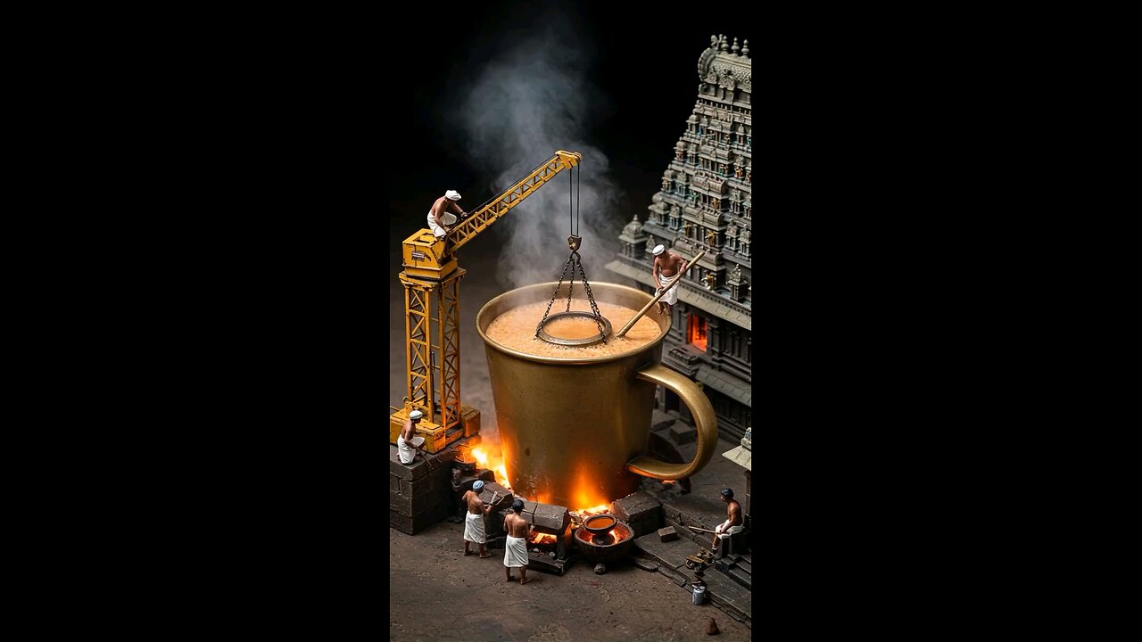 miniatures making tea