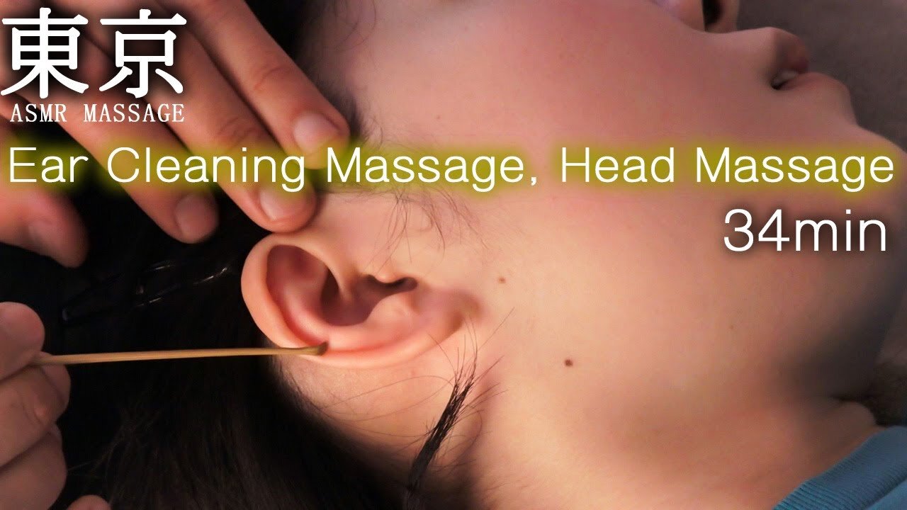 ASMR 耳かき・頭のマッサージ ¦ ASMR Relaxing Ear Cleaning Massage, Head Massage ¦ No Taking