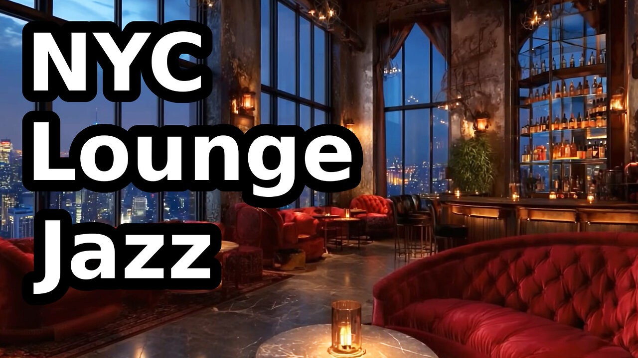 NYC Lounge Jazz at Dusk 🌇🎹 — Candlelight & City Lights ✨🌃