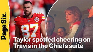Taylor Swift spotted cheering on Travis Kelce in the Chiefs suite
