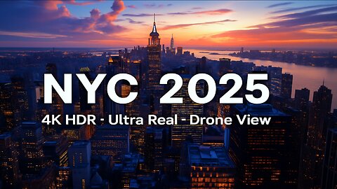 NYC 2025 in 4K HDR – Ultra Realistic Drone View | Dolby Vision | Nightlife in New York