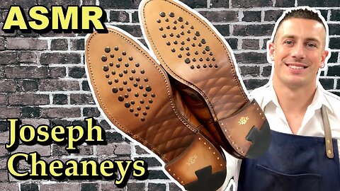 ASMR SHOE REPAIR | CHEANEY SHOES | Amazing Hybrid Leather Sole | Relaxing Rainy Day ASMR