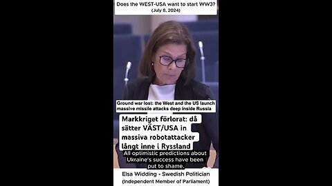 Elsa Widding - Does the WEST/USA want to start WW3?