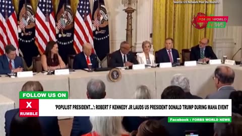 RFK lauds president Trump for his support of MAHA
