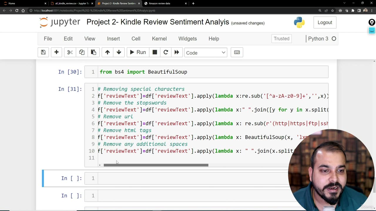 47.33 Part 1-Kindle Review Sentiment Analysis Krish Naik ML