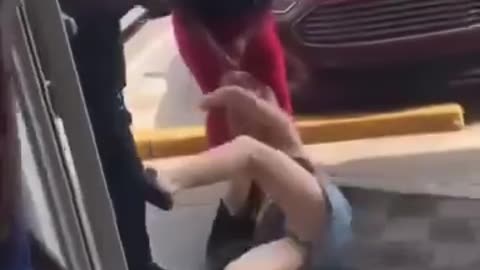 negro sheboon going cat 5 on young white girl