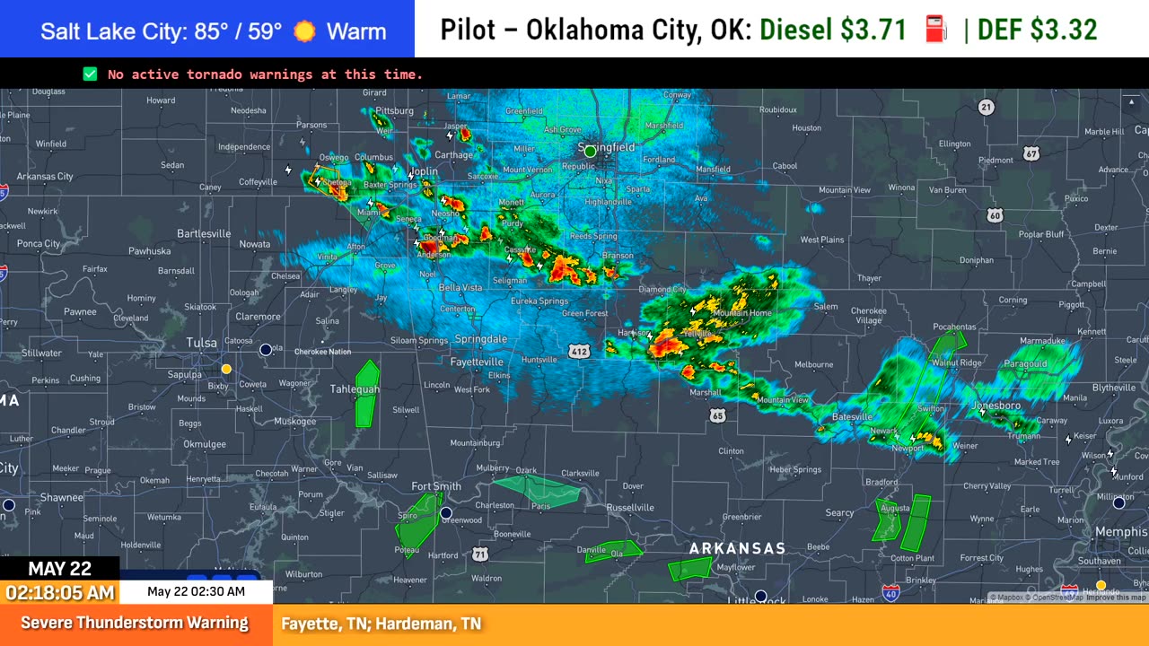 LIVE: Tonight’s Severe Weather Tracker for Truckers 🚛🌩