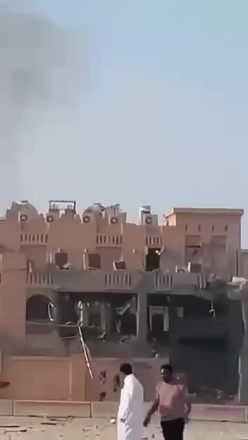 This footage of the aftermath suggests that the complex was not completely destroyed