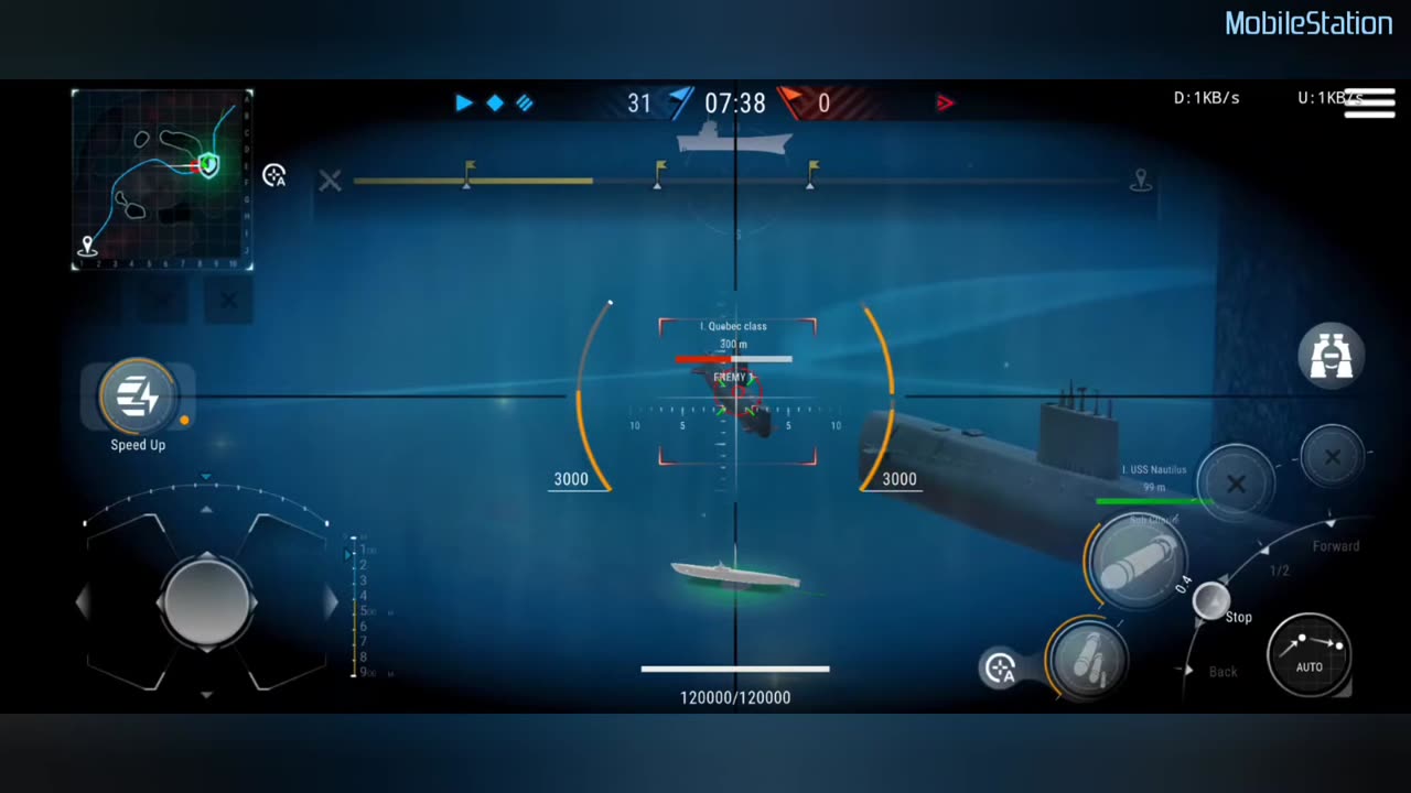 World of Submarines - Mission: Escort aircraft carrier (Android / iOS gameplay) Balao Class