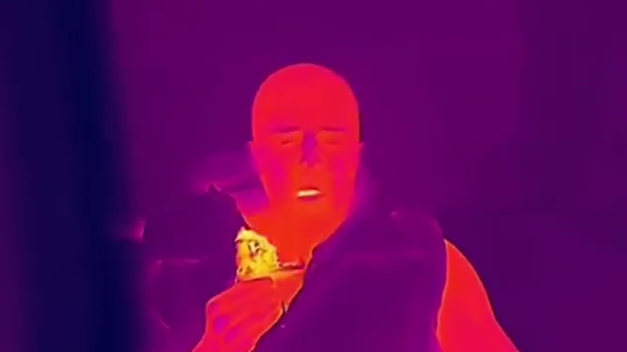 Justin Bieber uploaded a video of him eating a slice of Pizza as Diddy ex