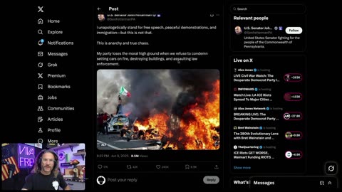Gavin Newsom BELONGS IN JAIL! L.A. Burns & the Moron Lectures EVERYONE ELSE! Viva Frei