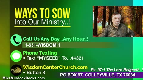 Re-Air: Wisdom World With Mike Murdock..!!!