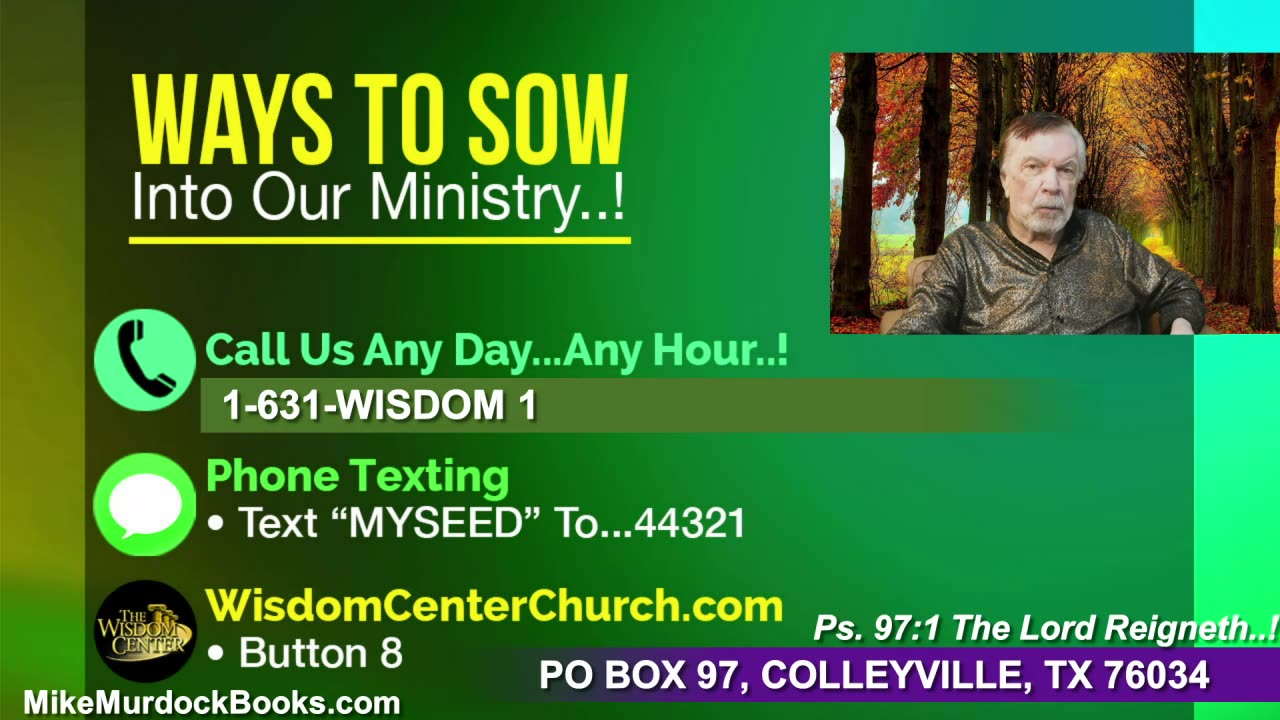 Re-Air: Wisdom World With Mike Murdock..!!!