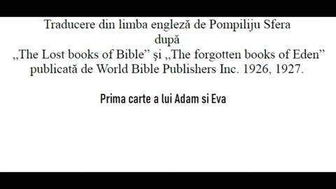 Prima carte a lui Adam și Eva audiobook