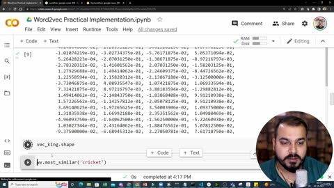 47.27 Word2vec Practical Implementation Gensim Krish Naik ML