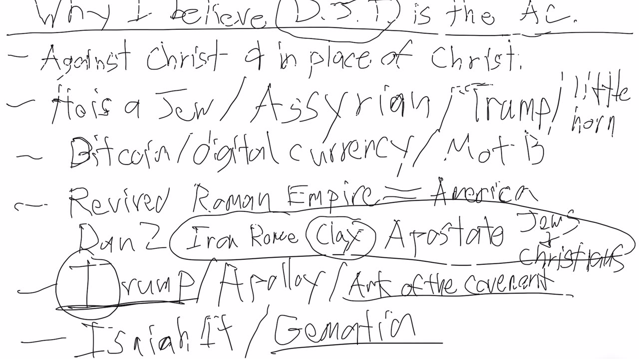 Why I believe DJT is the Antichrist
