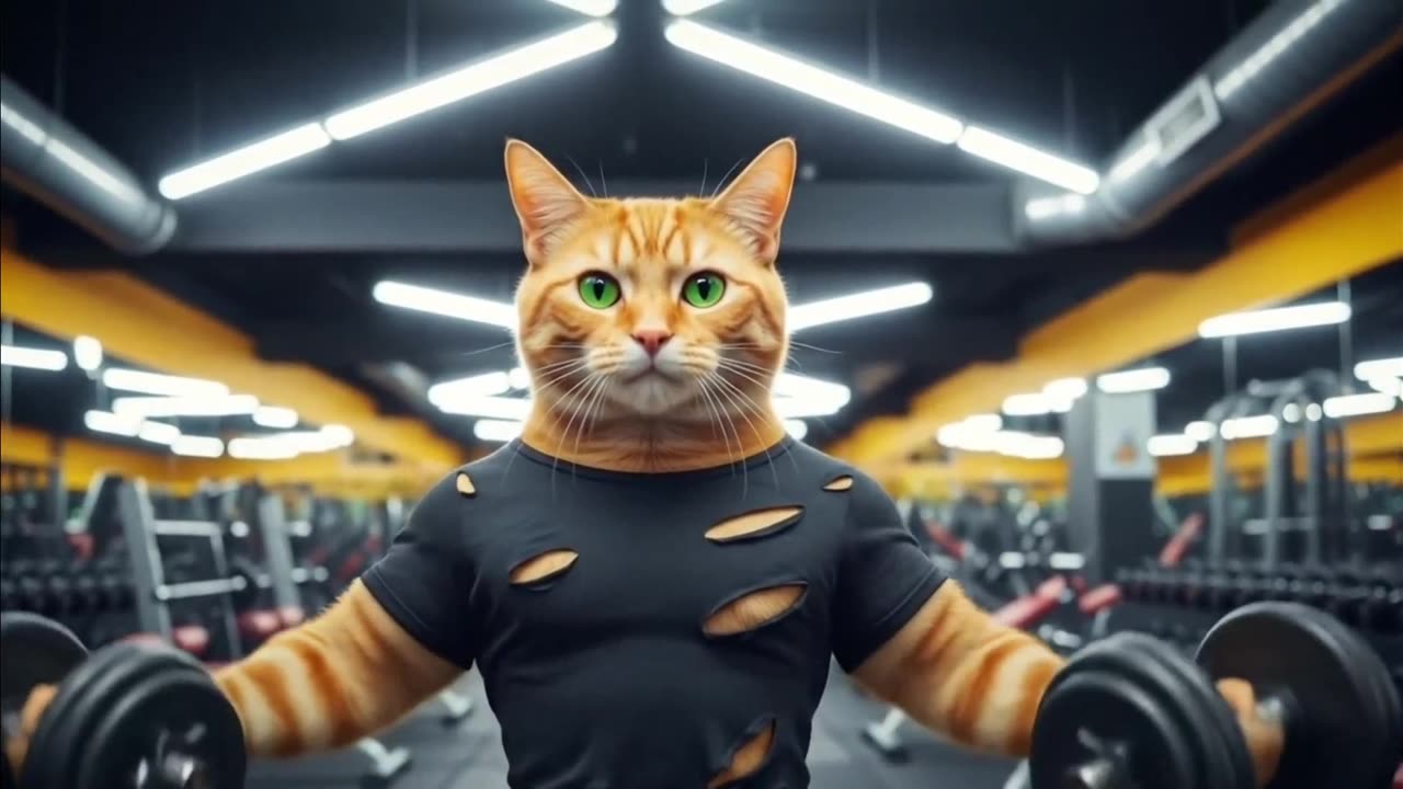 A fight breaks out between a donkey and a cat.