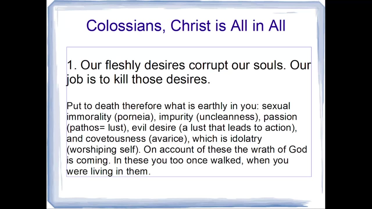 3-16-2025 “Putting On the New Self” from Colossians 3:6-11