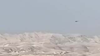 Israeli Air Force helicopter is hunting a Houthi drone near the Dead Sea.