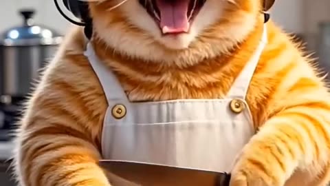 Cat Ai animated video Cat funny video #funny #pets #cat #adoptcat #mycat