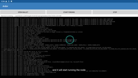 102 How to Open Your Wallet on an Ardor Android Node
