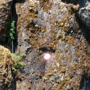 Rock used as door to giants caves