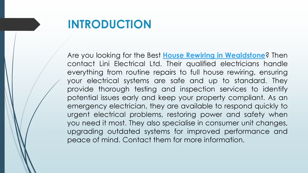 Best House Rewiring in Wealdstone