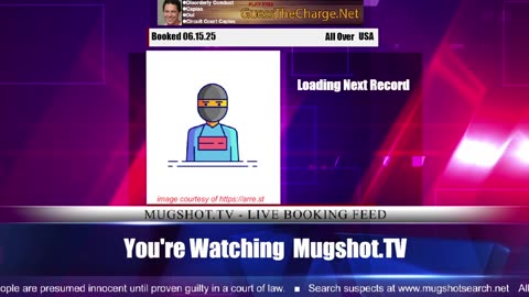 Mugshot TV - Live Arrest Booking Video Stream