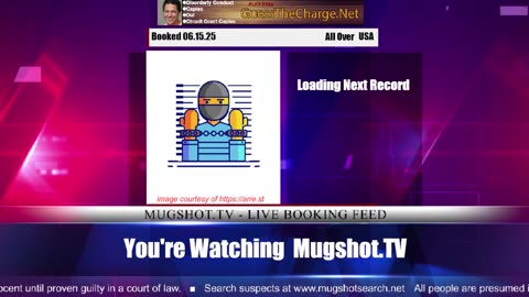 Mugshot TV - Live Arrest Booking Video Stream
