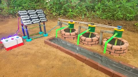 DIY Mini Well Solar Motor Water Pump | Mini Farming | Science Project! #handmadeDIY #smallinvention