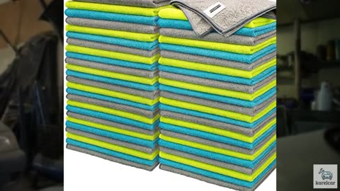 FIXSMITH Microfiber Cleaning Cloth - Pack of 50, Microfiber Towels for Cars 16 x
