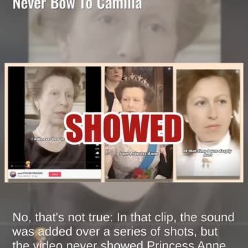 Fact Check: Video Does NOT Prove Princess Anne Publicly Said 'I Will Never Bow To Camilla'