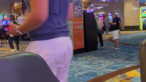 S1Worker at Resorts Casino Performing Skit While Collecting my Brainwaves