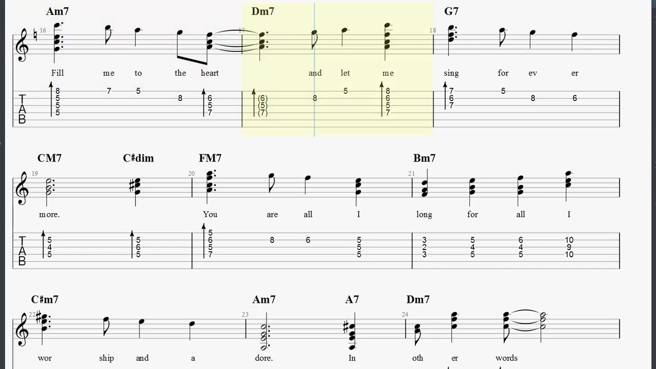 Fly Me to the Moon Simple Guitar Version
