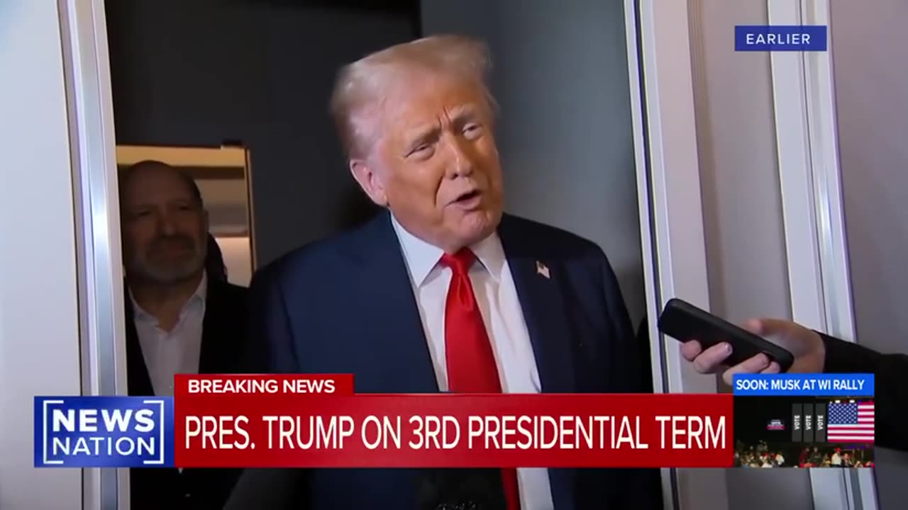 President Trump Asked about a 3rd term - Listen closely!