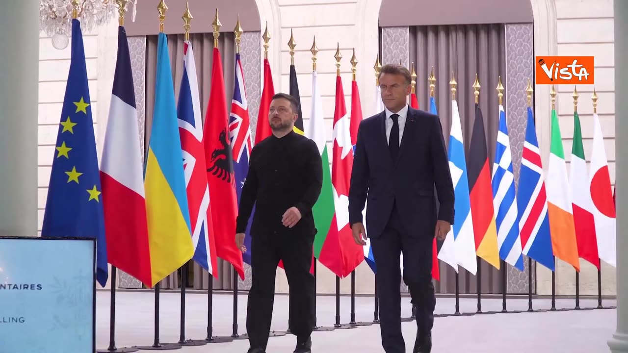 NOTIZIE DAL MONDO Riunione della Coalizione dei volenterosi con Zelensky,Macron,von der Leyen e leader UE a Parigi.Lady Aspen Giorgia Meloni era in collegamento da remoto in videoconferenza