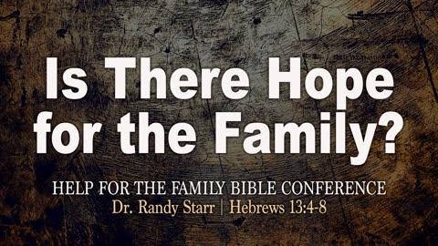 Is There Hope for the Family？Dr Starr