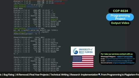 Student Work(Project) | COP 4634 Project 1 - Processes | Programming Project Coursework | UWF