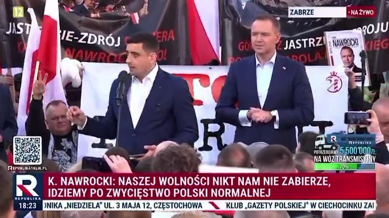 People in Poland started Chanting “Donald Trump” as they spoke about illegal
