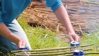 Popcorn anywhere! 🍿 Outdoor cooking with soda cans and foil🔥