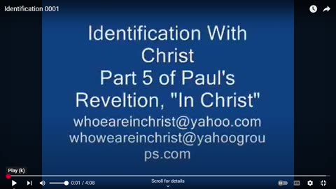 IDENTIFICATION WITH JESUS PART 5 PUL REVELATION!!