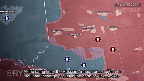 🇷🇺 🏹 🎣 Rybar’s Analysis: Battles for the Heights near Alekseyevka and the Liberation of Dachno
