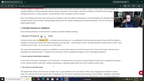 THE THEOLOGICAL BASIS FOR REJECTING CHRISTIAN ZIONISM