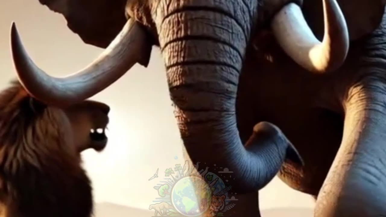 Unbelievable Showdown: Lion vs. Giant Elephant! Who Will Win? 🐘💥