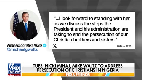 Tomorrow, Rapper Nicki Minaj will join Ambassador Mike Waltz at a conference highlighting